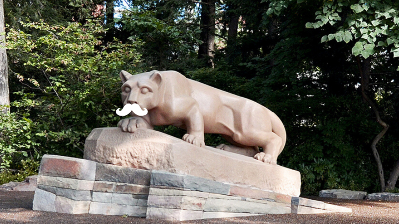 Lion Shrine with animated mustache.